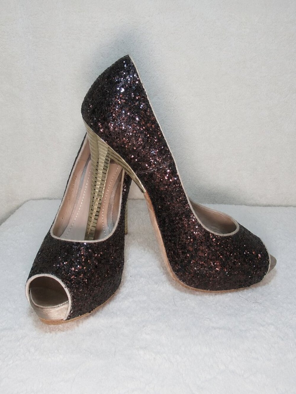 Baldan Brown Peep-Toe Heels | EU 37